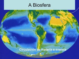 A Biosfera
Circulación de materia e enerxía
 