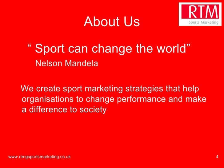 Rtm Sport Marketing Overview