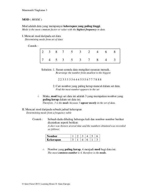 Contoh Soalan Matematik Bulatan Tingkatan 3 - Kecemasan 1