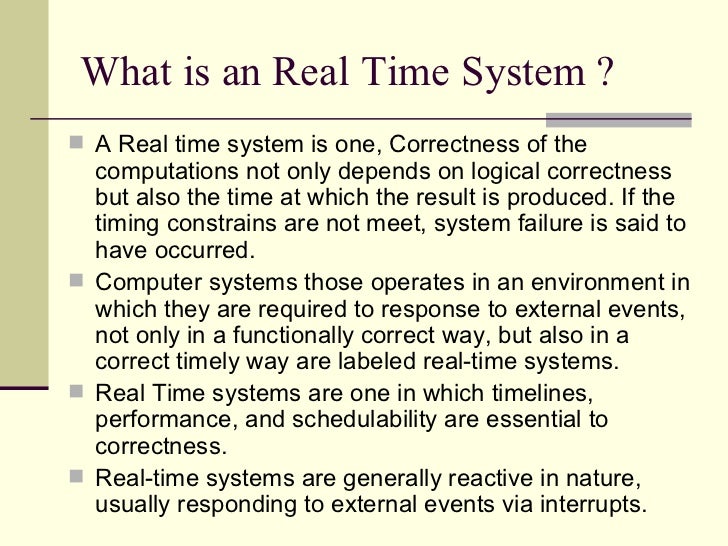 Real Time Systems & RTOS