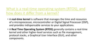 Real Time Operating System | PPTX
