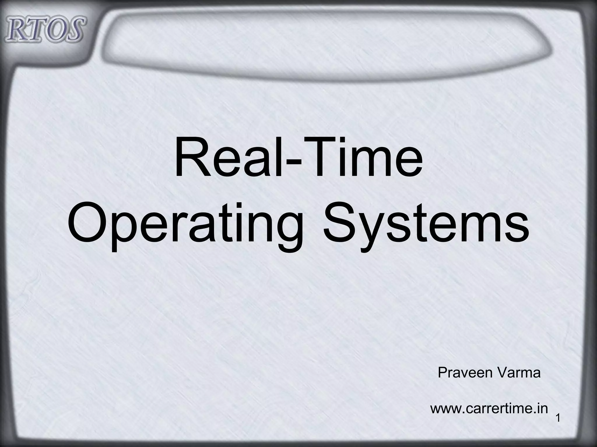 Real-Time Operating Systems | PPT