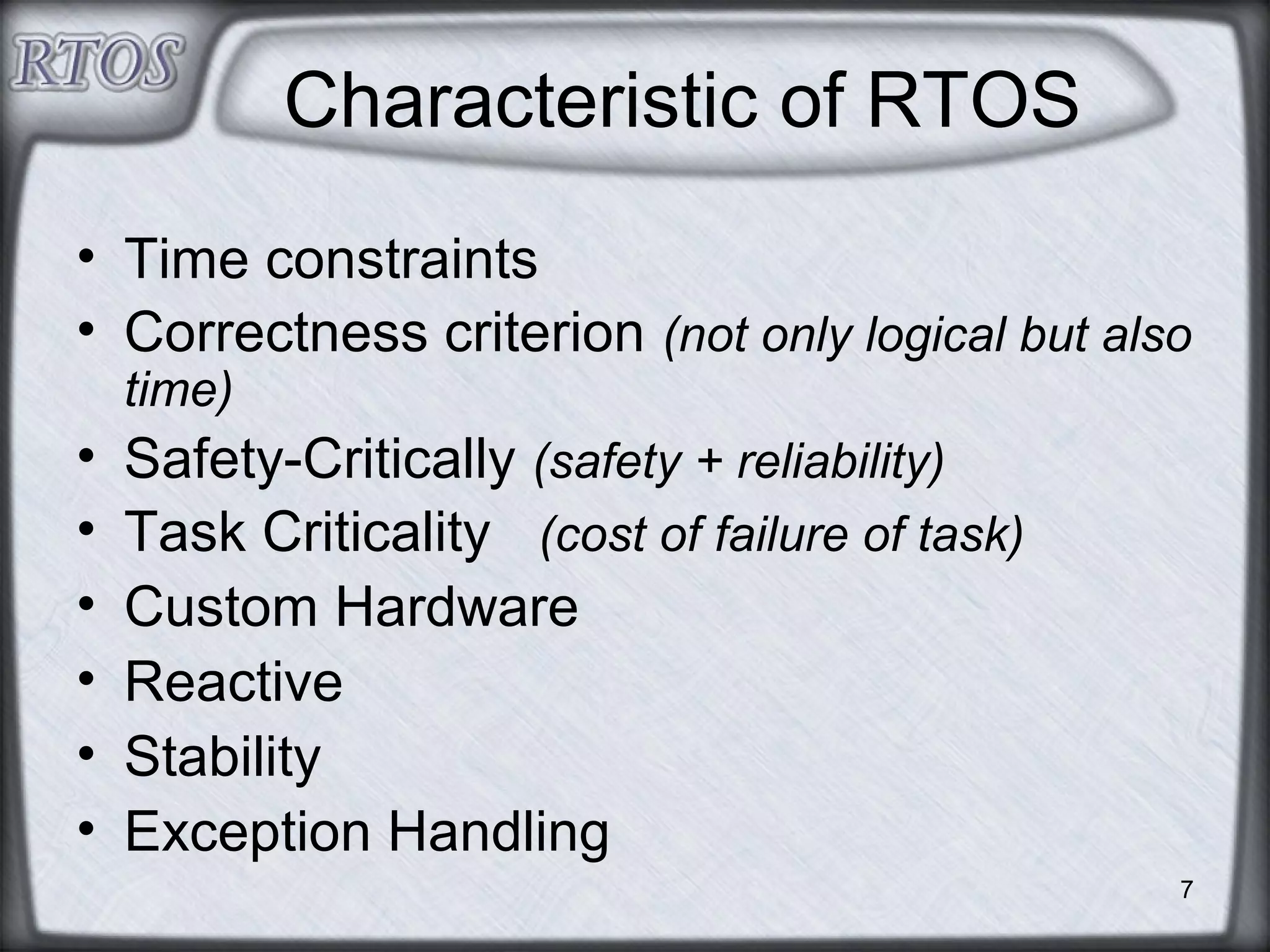 Real-Time Operating Systems | PPT