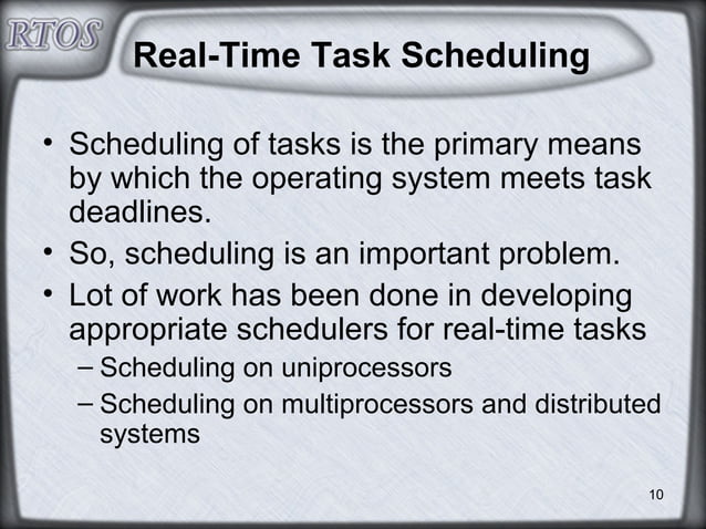 Real-Time Operating Systems | PPT