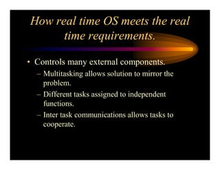Real Time Operating System Concepts