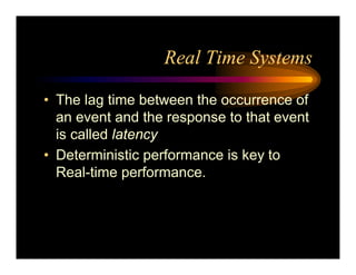 Real Time Operating System Concepts