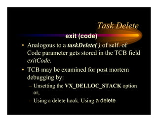 Real Time Operating System Concepts