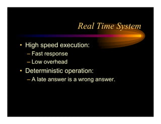 Real Time Operating System Concepts