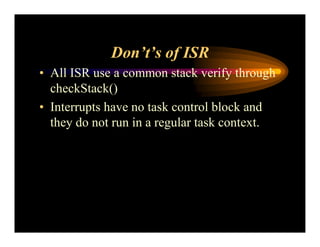 Real Time Operating System Concepts