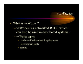 Real Time Operating System Concepts