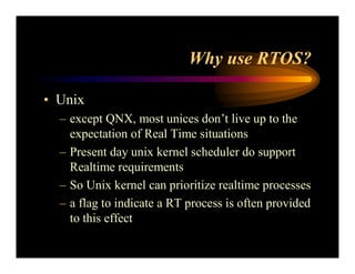 Real Time Operating System Concepts