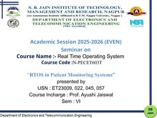 RTOS PPT.pptx RTOS_.pptx real time opersting system for e | PPTX