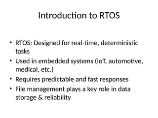 RTOS _Timer , Event, Memory, Device, File & IO Systems Management_10-07 ...