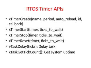 RTOS _Timer , Event, Memory, Device, File & IO Systems Management_10-07 ...