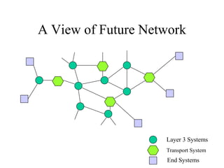 A View of Future Network
Layer 3 Systems
Transport System
End Systems
 
