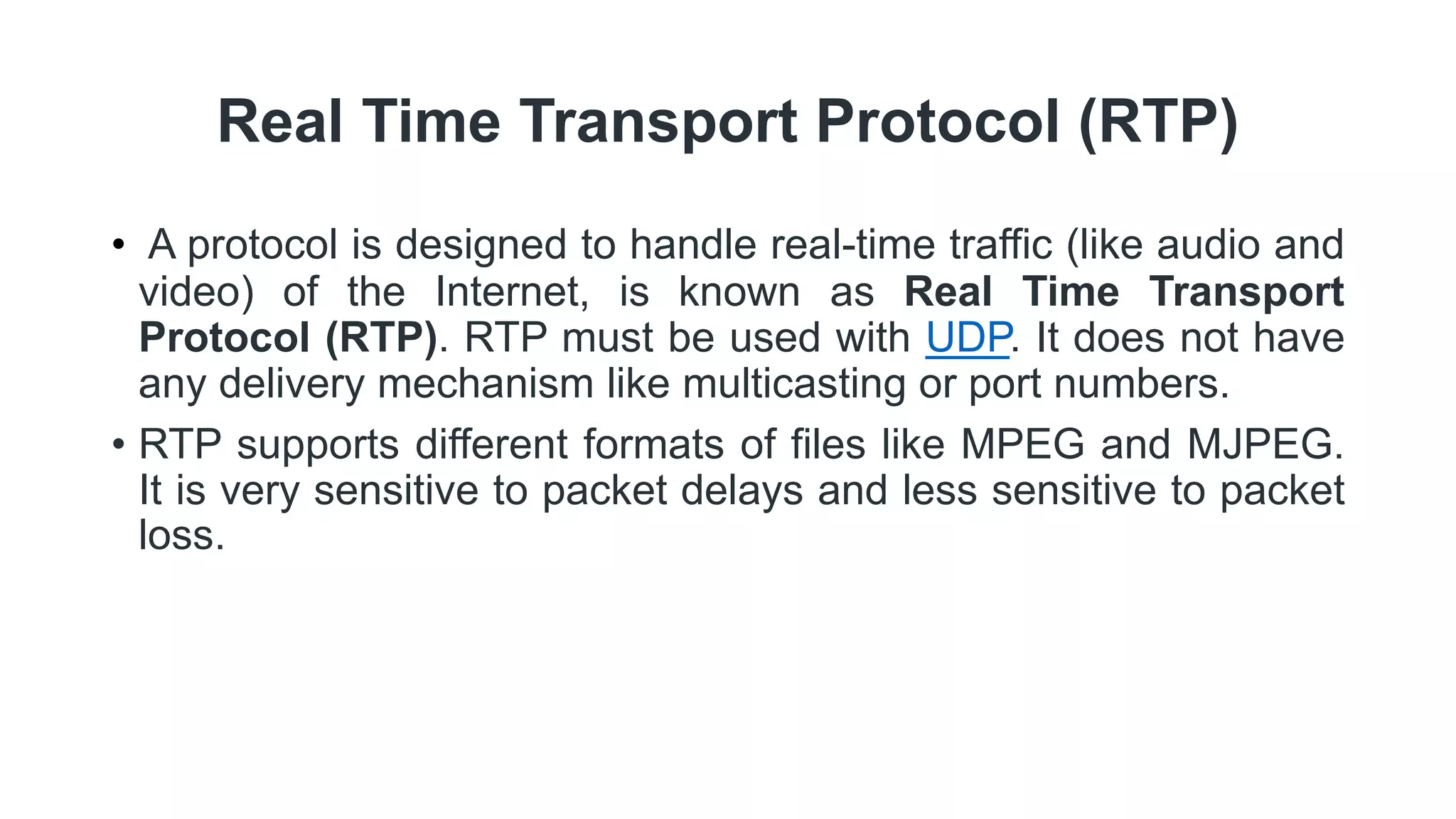 Real Time Transport Protocol | PPT
