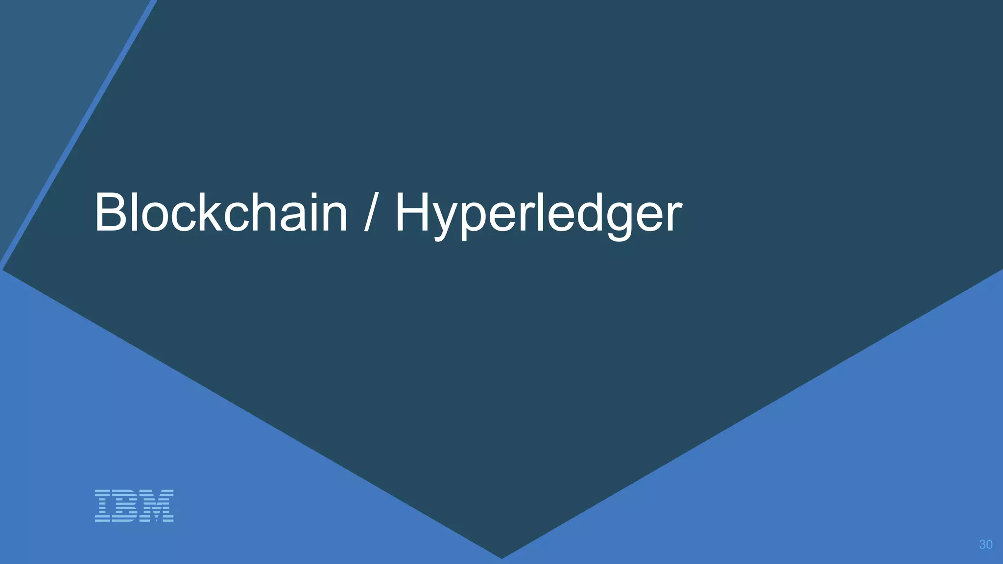 Blockchain / Hyperledger
30
 