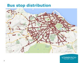 7
Bus stop distribution
 
