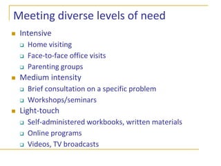 How can we achieve a population level effect?Create leverage using the RE-AIM formula (Glasgow et al, 2001)Slide courtesy Dr Dennis Embry, Paxis Institute (2006)