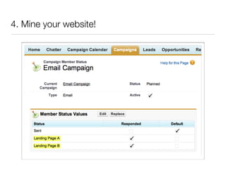 4. Mine your website!
 