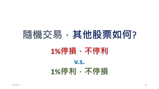 天下之大: 合久必分，分久必合
金融市場: 波大必小，波小必大
世間萬物都是遵循此道!
2017/03 80
 