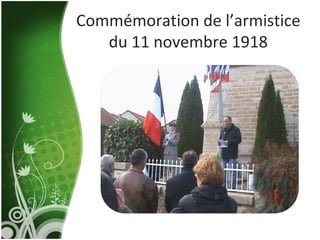 Commémoration de l’armistice du 11 novembre 1918 