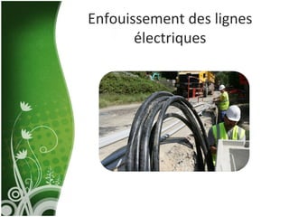 Enfouissement des lignes électriques 