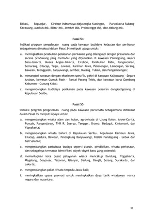 Rencana Tata Ruang Pulau Jawa Bali | PDF