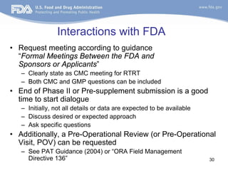 Rtrt regulatory perspectiv on real time release testing 27-oct_2011 | PDF