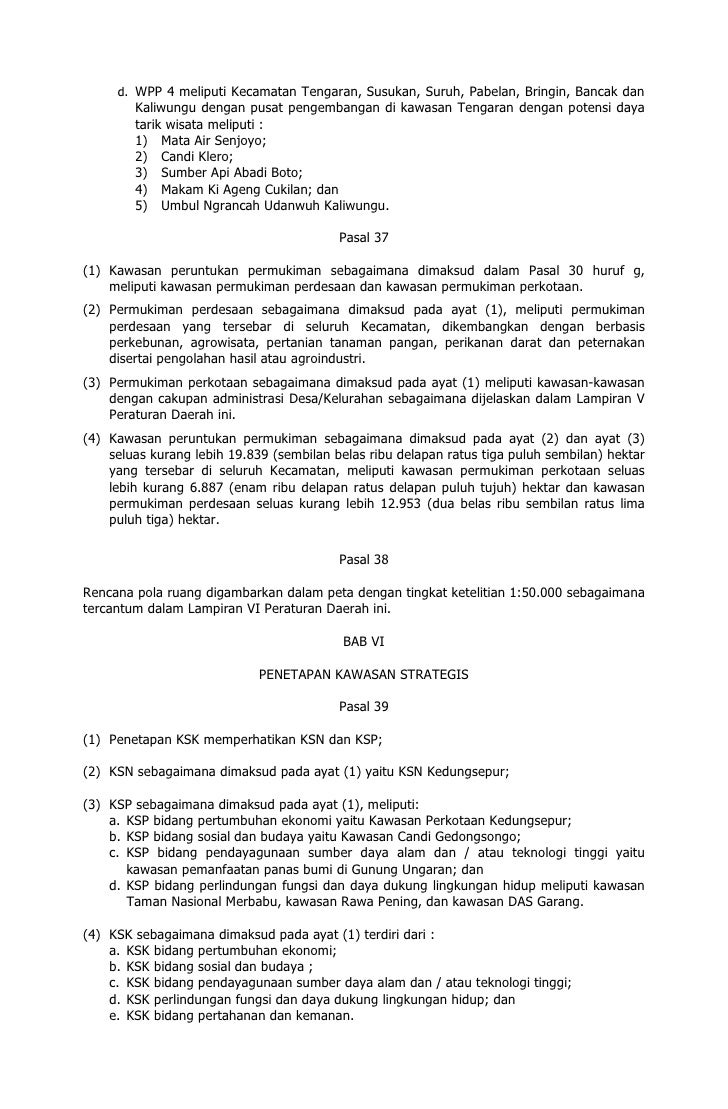 Rencana Tata Ruang Wilayah Kabupaten Semarang