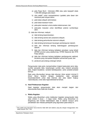 Peta Rtr Pedoman Penyusunan Rencana Tata Ruang Wilayah (RTRW) Provinsi | PDF