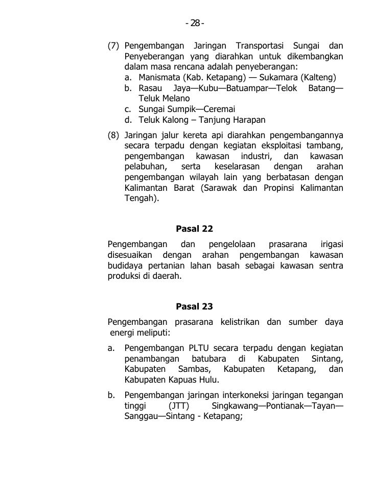rencana tata ruang wilayah provinsi kalimantan barat tahun 2004 29 728