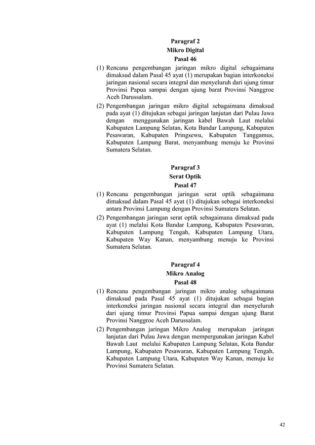 Rencana Tata Ruang Wilayah Provinsi Lampung