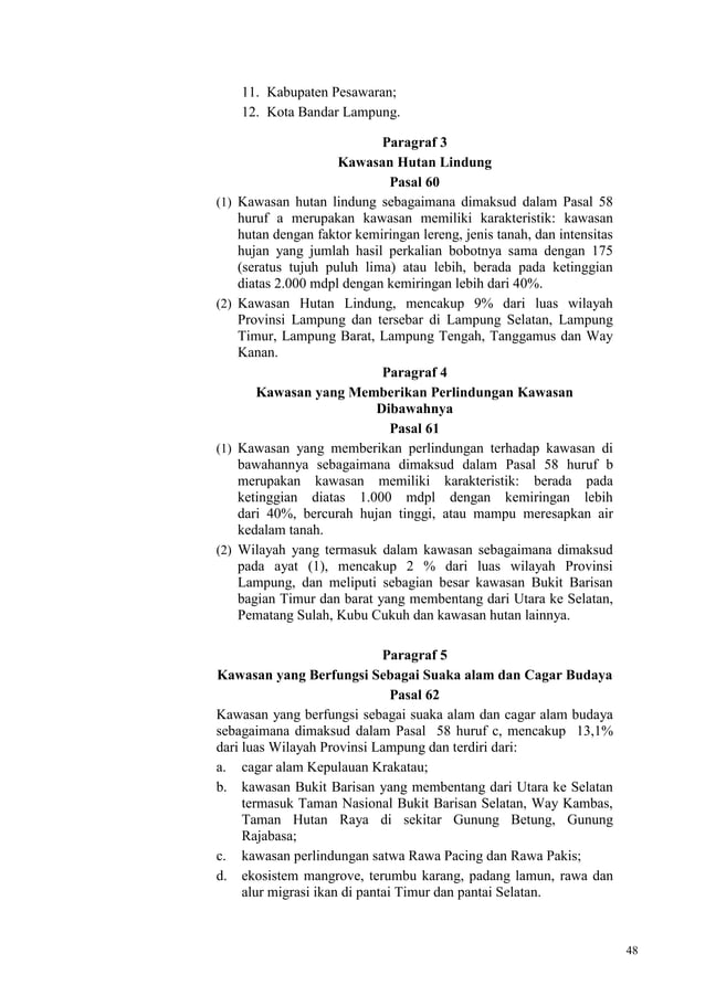 Rencana Tata Ruang Wilayah Provinsi Lampung