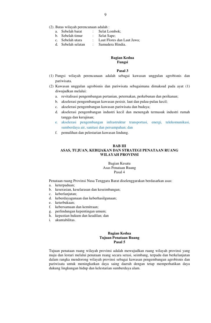 rencana tata ruang wilayah provinsi nusa tenggara barat ntb 9 728