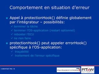 Mécanismes de protection AUTOSAR OS