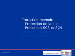 Mécanismes de protection AUTOSAR OS