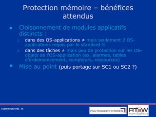 Mécanismes de protection AUTOSAR OS