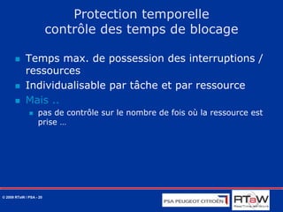 Mécanismes de protection AUTOSAR OS