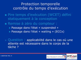 Mécanismes de protection AUTOSAR OS