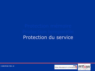 Mécanismes de protection AUTOSAR OS