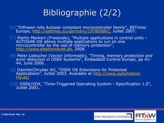 Mécanismes de protection AUTOSAR OS