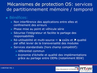 Mécanismes de protection AUTOSAR OS