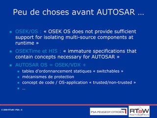 Mécanismes de protection AUTOSAR OS