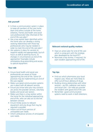 The route to success in end of life care - achieving quality in care ...