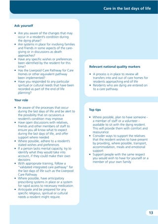 The route to success in end of life care - achieving quality in care ...