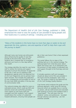 The route to success in end of life care - achieving quality in care ...