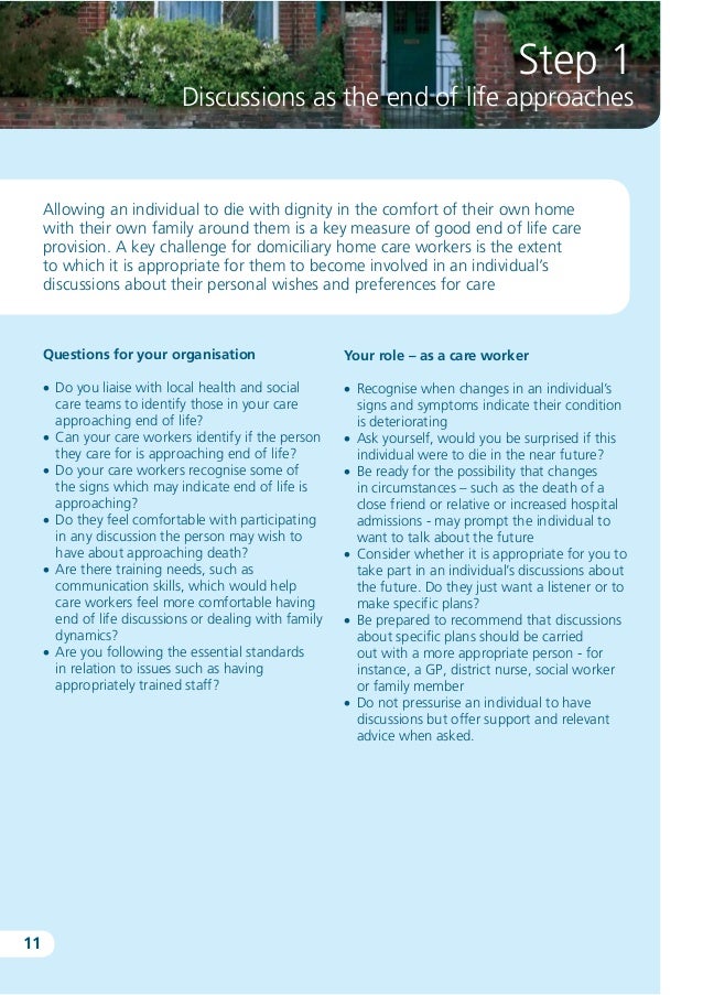 The route to success in end of life care achieving