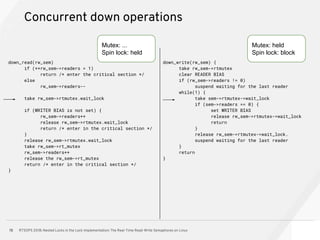 Nested Locks in the Lock Implementation: The Real-Time Read-Write ...