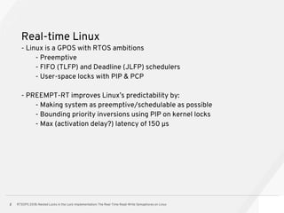 Nested Locks in the Lock Implementation: The Real-Time Read-Write ...